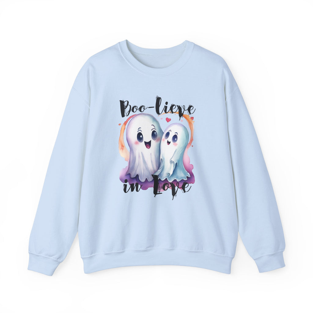 Boo-lieve in Love, Ghost love, Cute Ghosts, Halloween Ghosts in love, cute birthday or halloween gift, watercolor ghosts, Sweatshirt