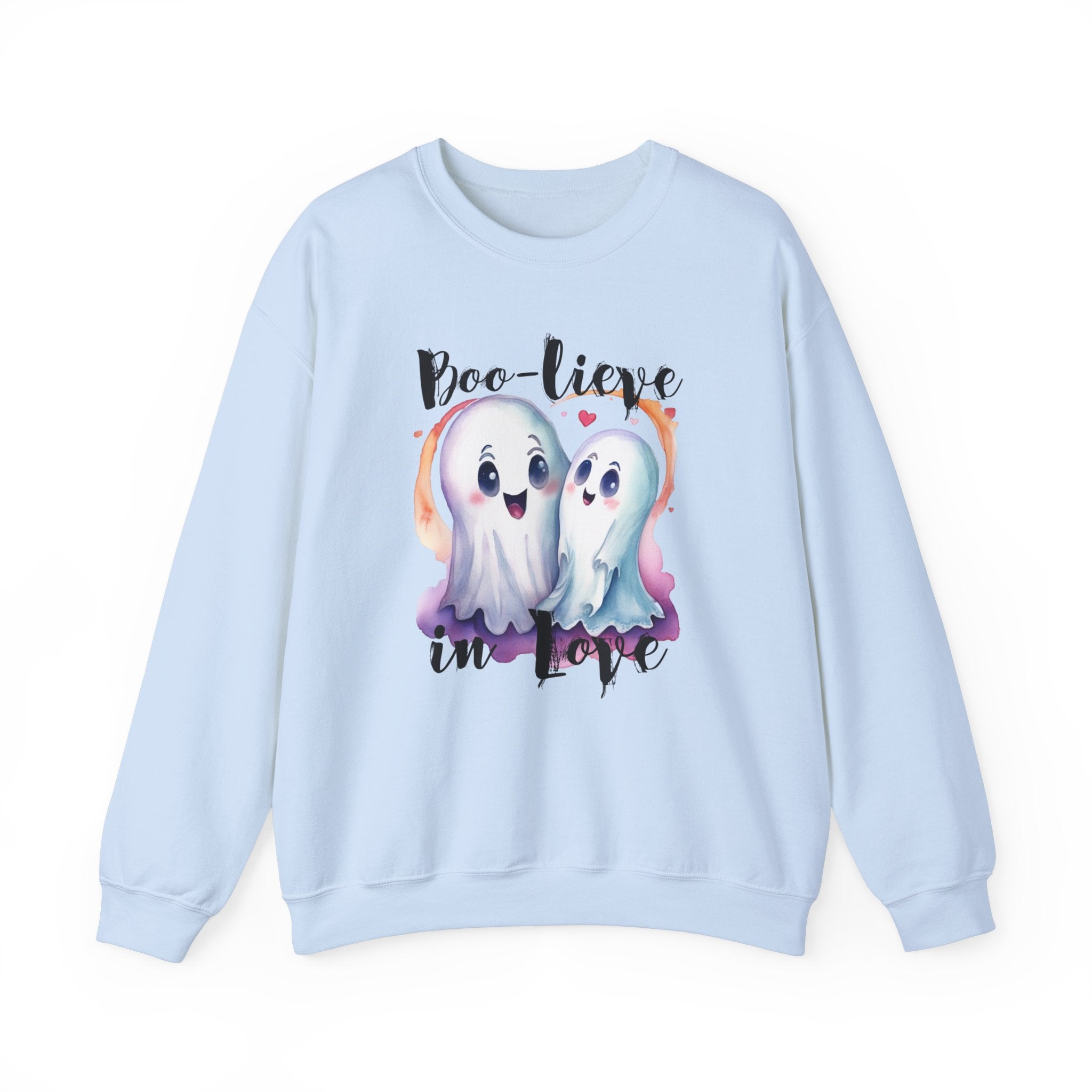 Boo-lieve in Love, Ghost love, Cute Ghosts, Halloween Ghosts in love, cute birthday or halloween gift, watercolor ghosts, Sweatshirt