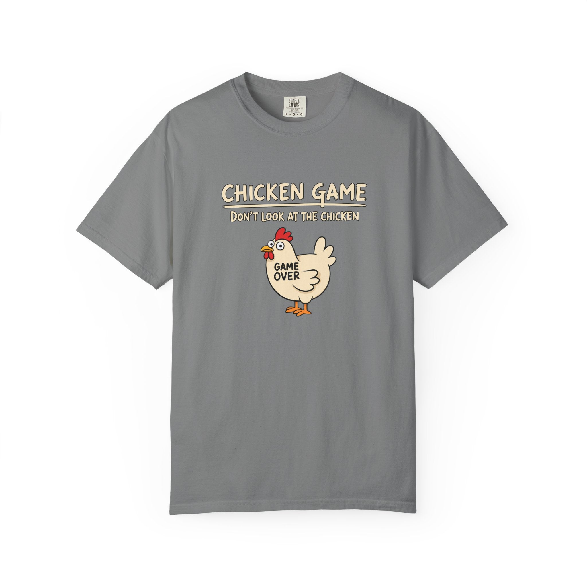 Chicken Game Shirt, Funny Game Night Shirt, Don't Look at the Chicken Tee, Game Over Chicken Shirt, Funny Party Shirt, Comfort Colors Tee