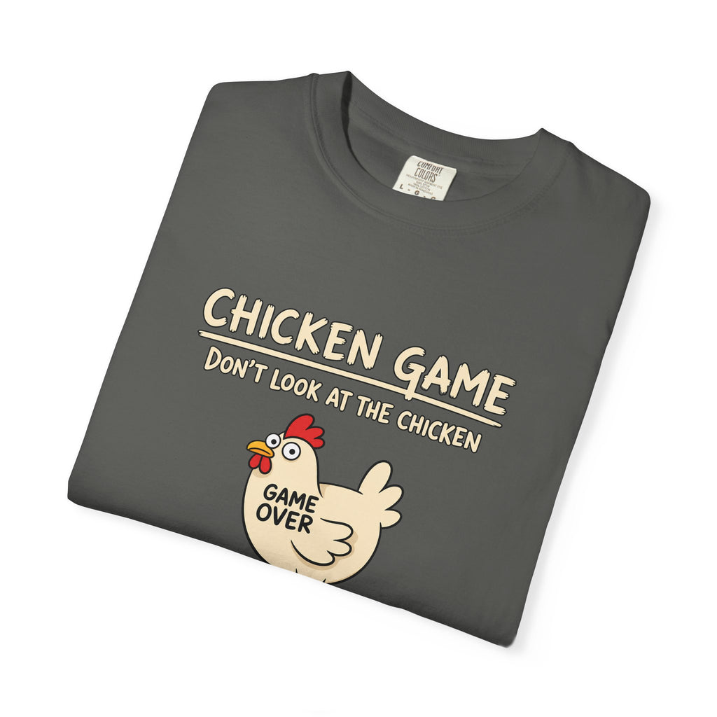 Chicken Game Shirt, Funny Game Night Shirt, Don't Look at the Chicken Tee, Game Over Chicken Shirt, Funny Party Shirt, Comfort Colors Tee