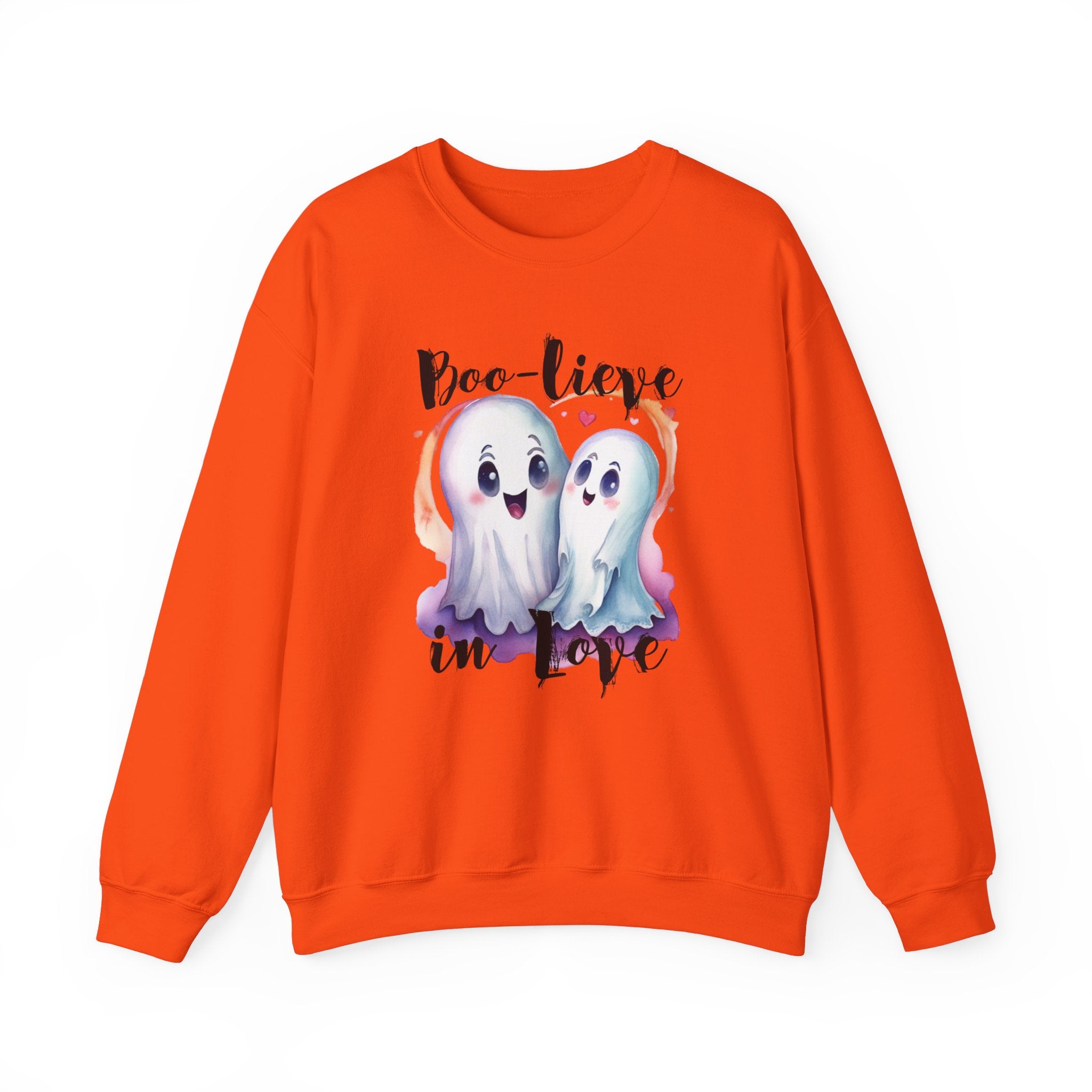 Boo-lieve in Love, Ghost love, Cute Ghosts, Halloween Ghosts in love, cute birthday or halloween gift, watercolor ghosts, Sweatshirt