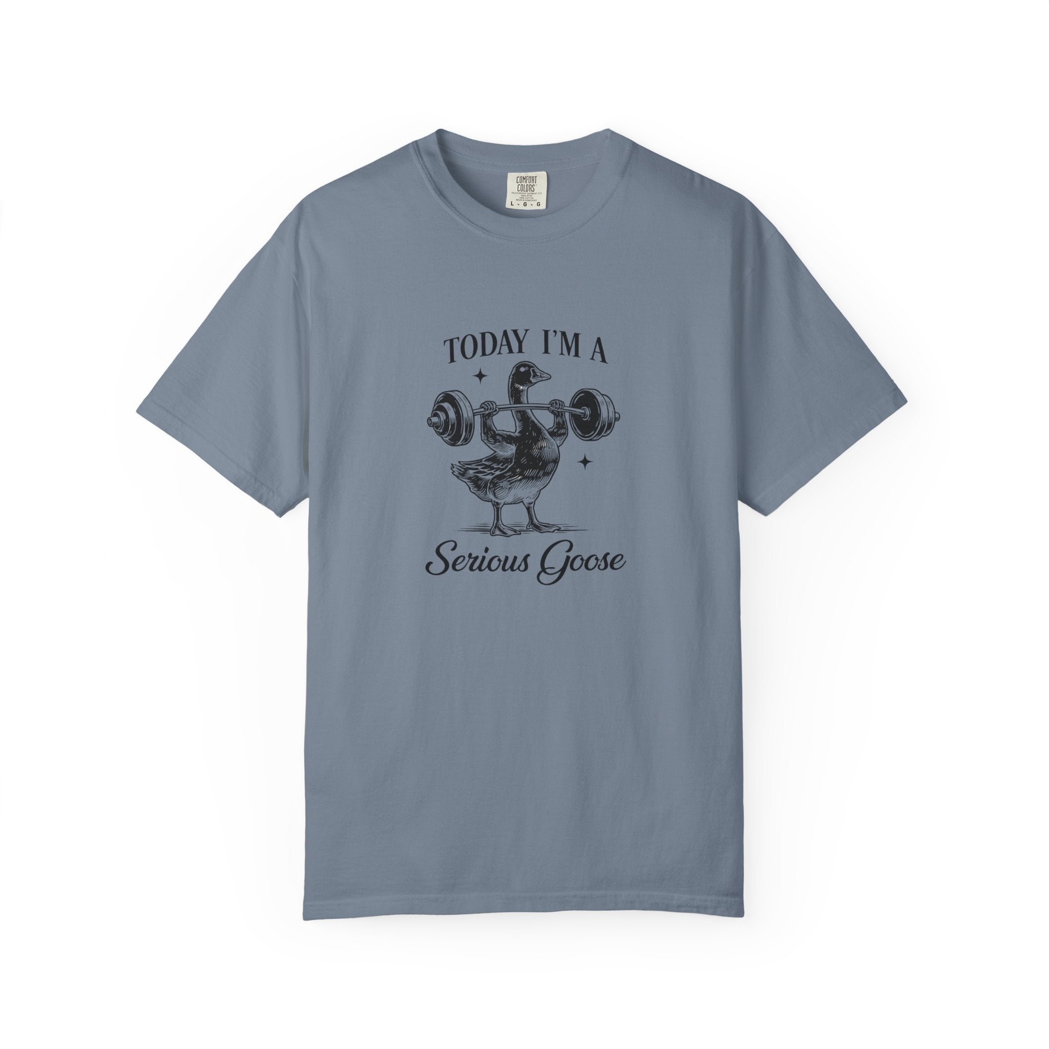 Today Im A Serious Goose Shirt, Funny Goose Graphic Tee, Sarcastic Animal Shirt, Weightlifting Goose T-Shirt, Comfort Colors Unisex Tee