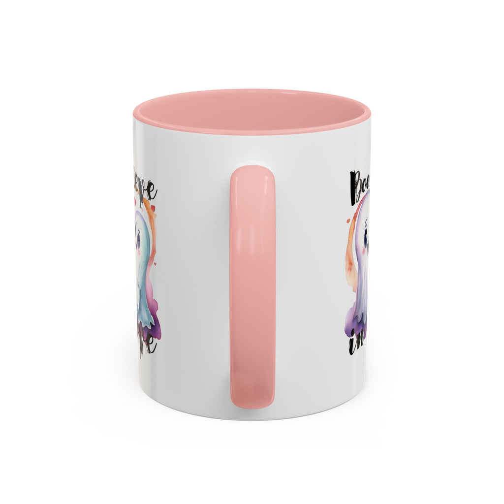 Boo-lieve in Love, Ghost love, Cute Ghosts, Halloween Ghosts in love, cute birthday or halloween gift, watercolor ghosts, Coffee Mug (11oz)