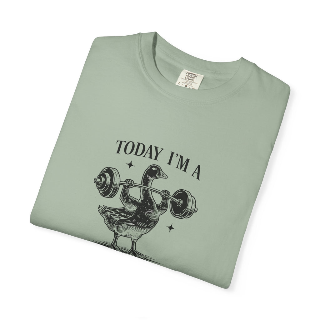 Today Im A Serious Goose Shirt, Funny Goose Graphic Tee, Sarcastic Animal Shirt, Weightlifting Goose T-Shirt, Comfort Colors Unisex Tee