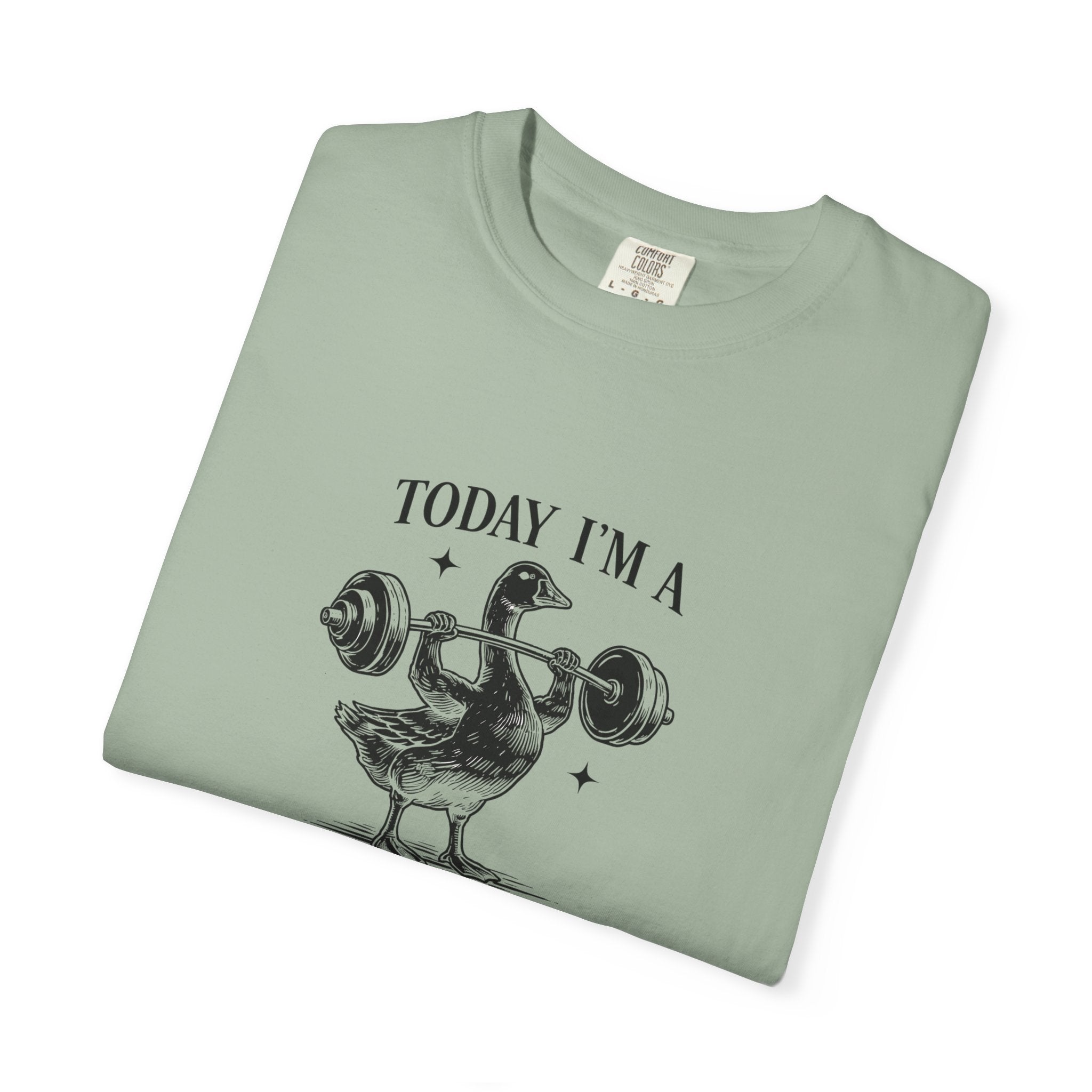 Today Im A Serious Goose Shirt, Funny Goose Graphic Tee, Sarcastic Animal Shirt, Weightlifting Goose T-Shirt, Comfort Colors Unisex Tee