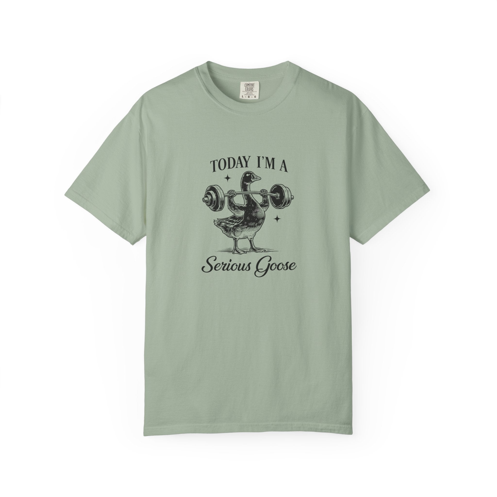 Today Im A Serious Goose Shirt, Funny Goose Graphic Tee, Sarcastic Animal Shirt, Weightlifting Goose T-Shirt, Comfort Colors Unisex Tee