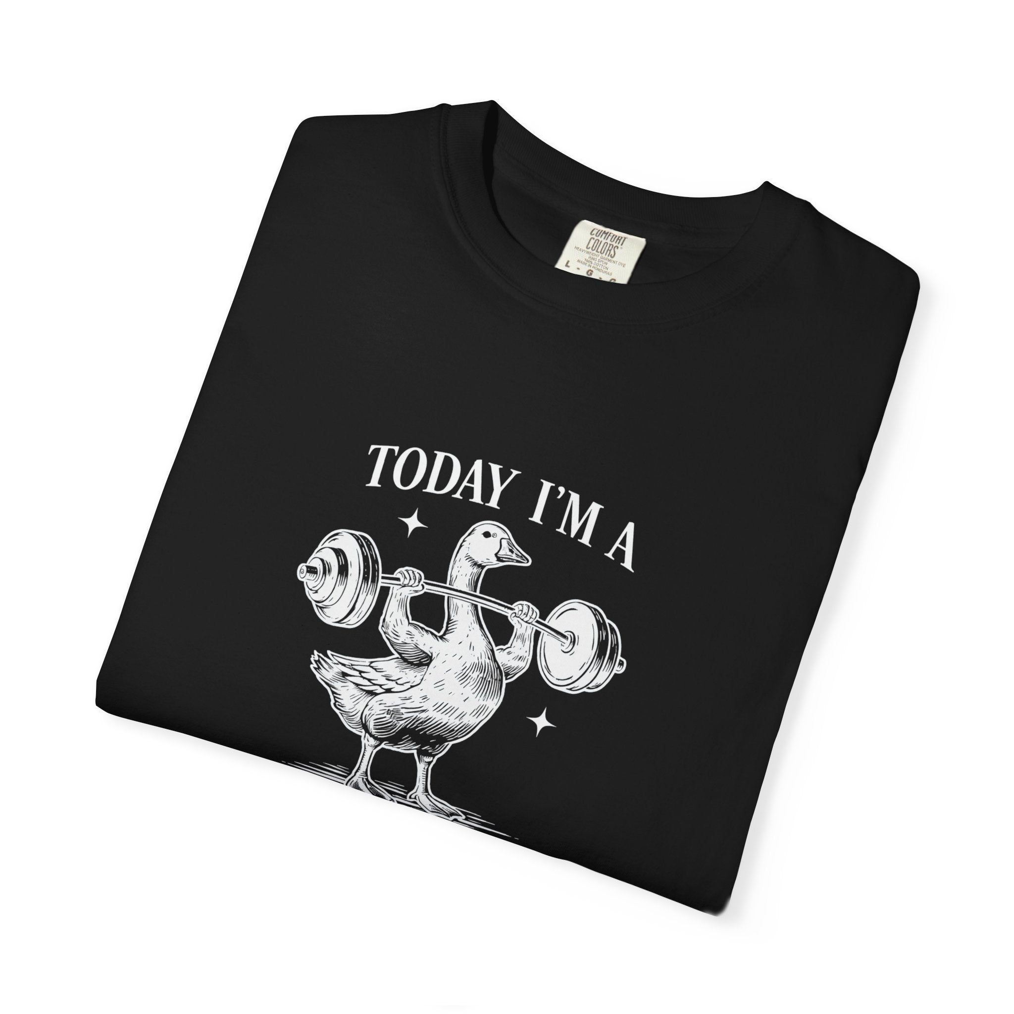 Today Im A Serious Goose Shirt, Funny Goose Graphic Tee, Sarcastic Animal Shirt, Weightlifting Goose T-Shirt, Comfort Colors Unisex Tee