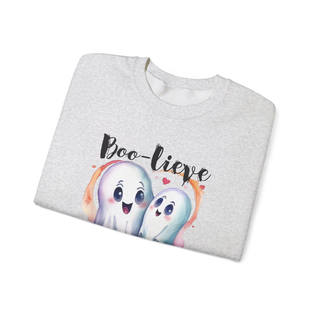 Boo-lieve in Love, Ghost love, Cute Ghosts, Halloween Ghosts in love, cute birthday or halloween gift, watercolor ghosts, Sweatshirt