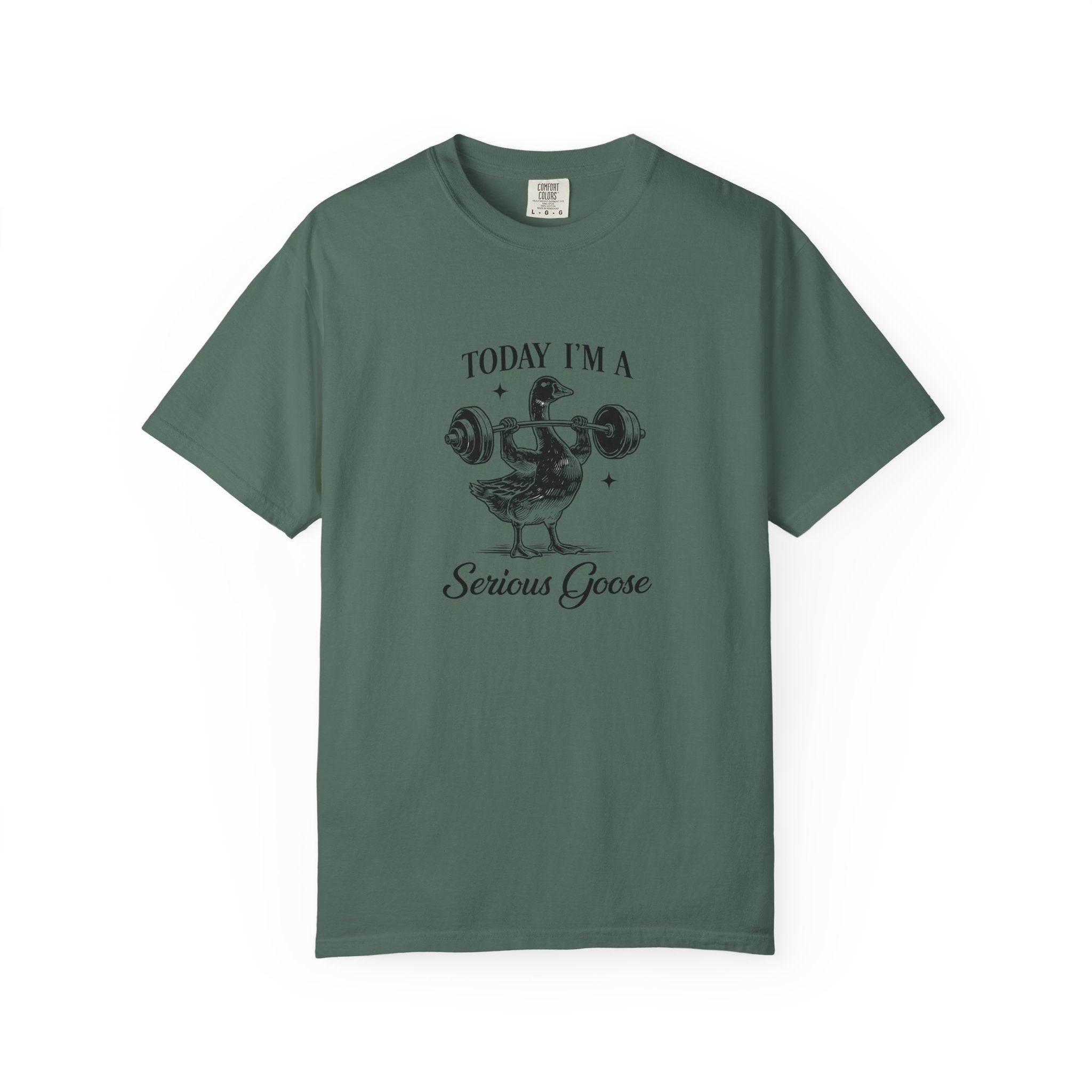 Today Im A Serious Goose Shirt, Funny Goose Graphic Tee, Sarcastic Animal Shirt, Weightlifting Goose T-Shirt, Comfort Colors Unisex Tee