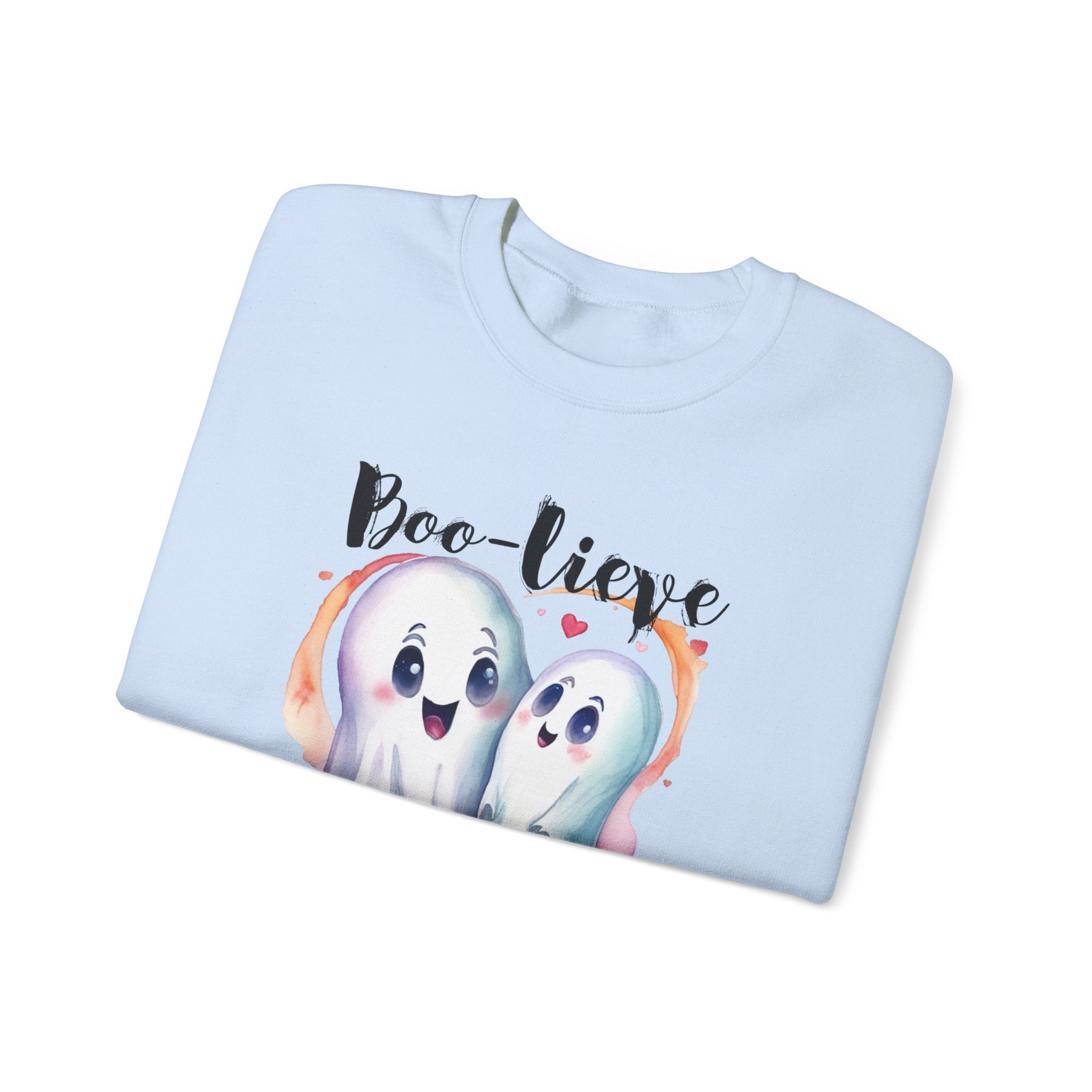 Boo-lieve in Love, Ghost love, Cute Ghosts, Halloween Ghosts in love, cute birthday or halloween gift, watercolor ghosts, Sweatshirt