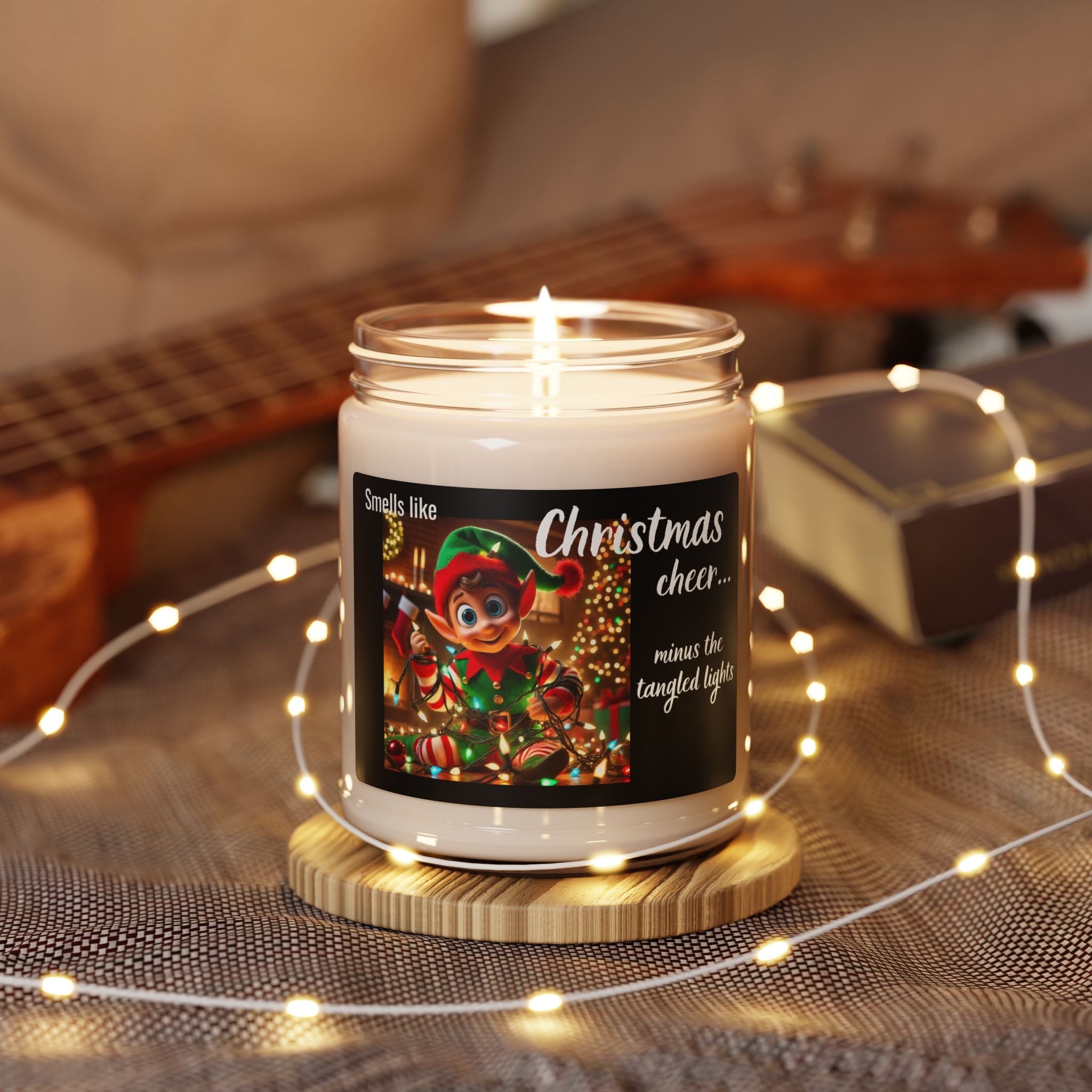 Tangled Elf with Holiday Cheer Christmas Scented Soy Candle, 9oz