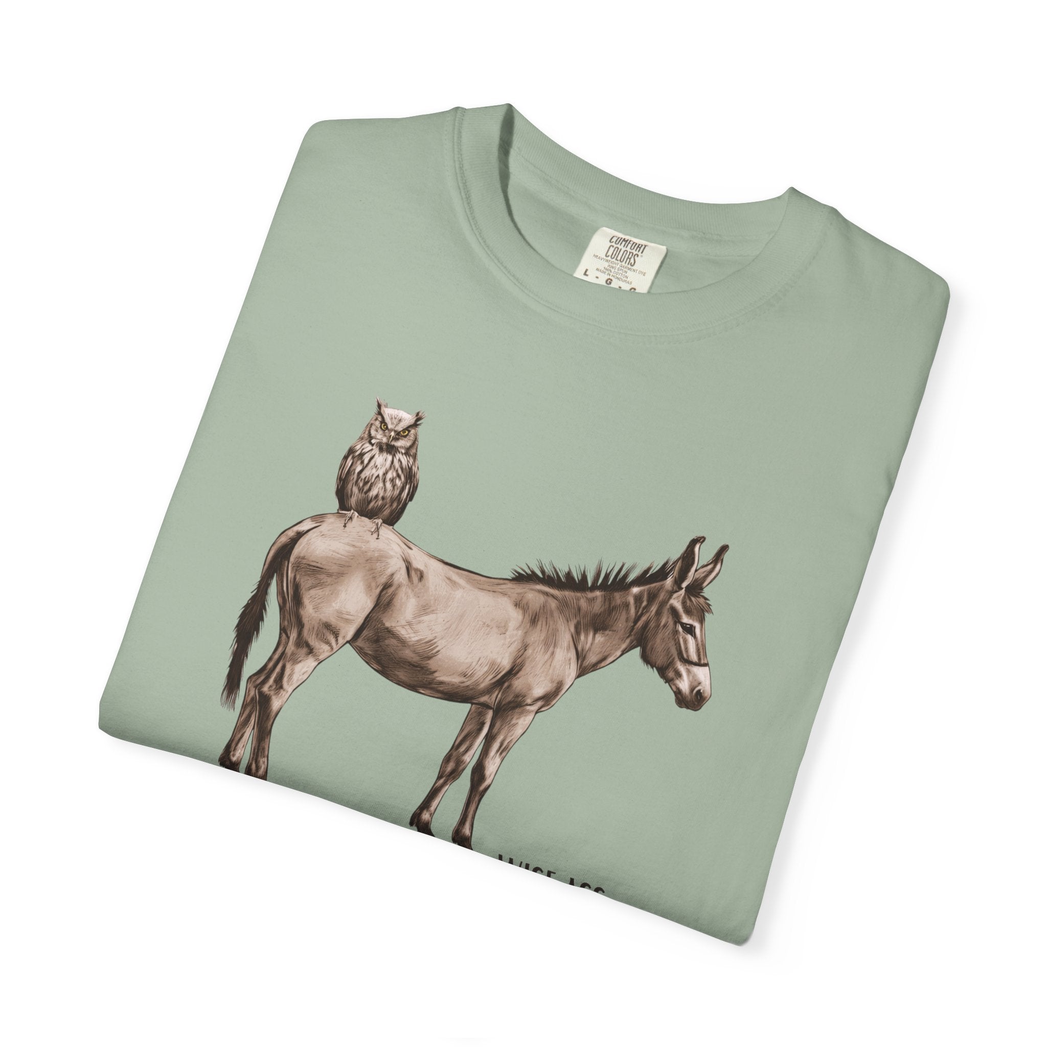 Certified Wise Ass Graphic Tee, Funny Donkey & Owl Shirt, Sarcastic Humor T-Shirt, Comfort Colors Vintage Style, Unisex Gag Gift