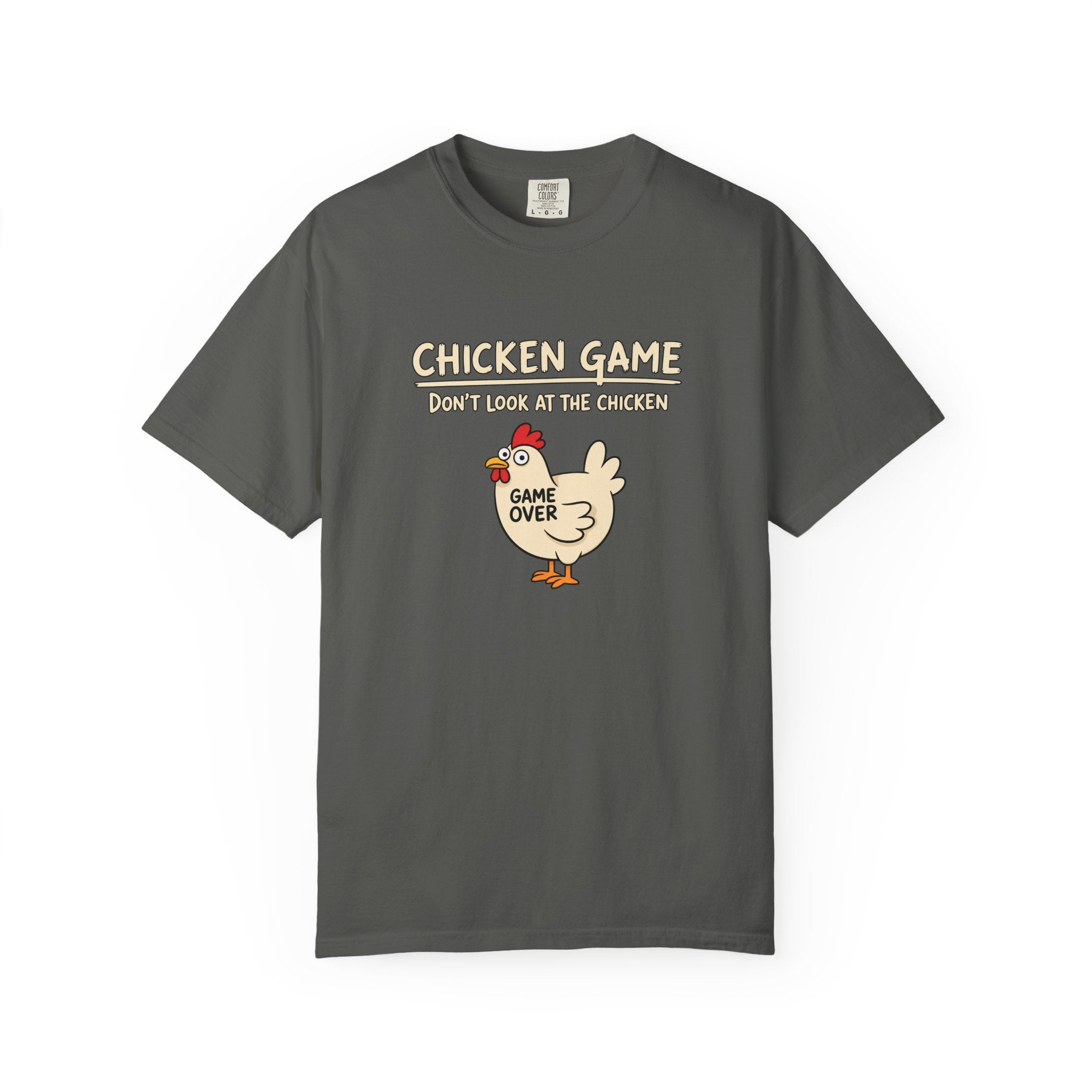 Chicken Game Shirt, Funny Game Night Shirt, Don't Look at the Chicken Tee, Game Over Chicken Shirt, Funny Party Shirt, Comfort Colors Tee