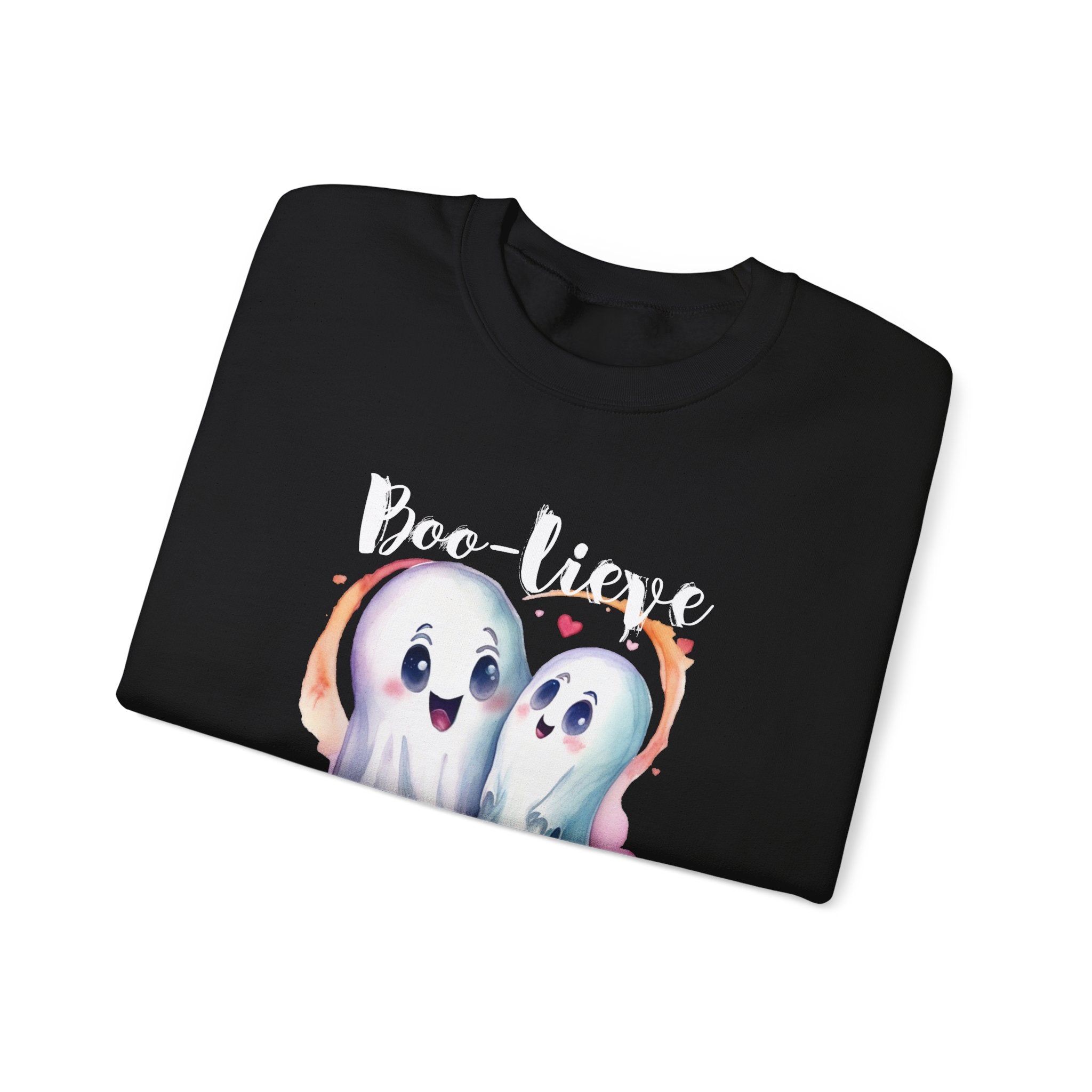 Boo-lieve in Love, Ghost love, Cute Ghosts, Halloween Ghosts in love, cute birthday or halloween gift, watercolor ghosts, Sweatshirt