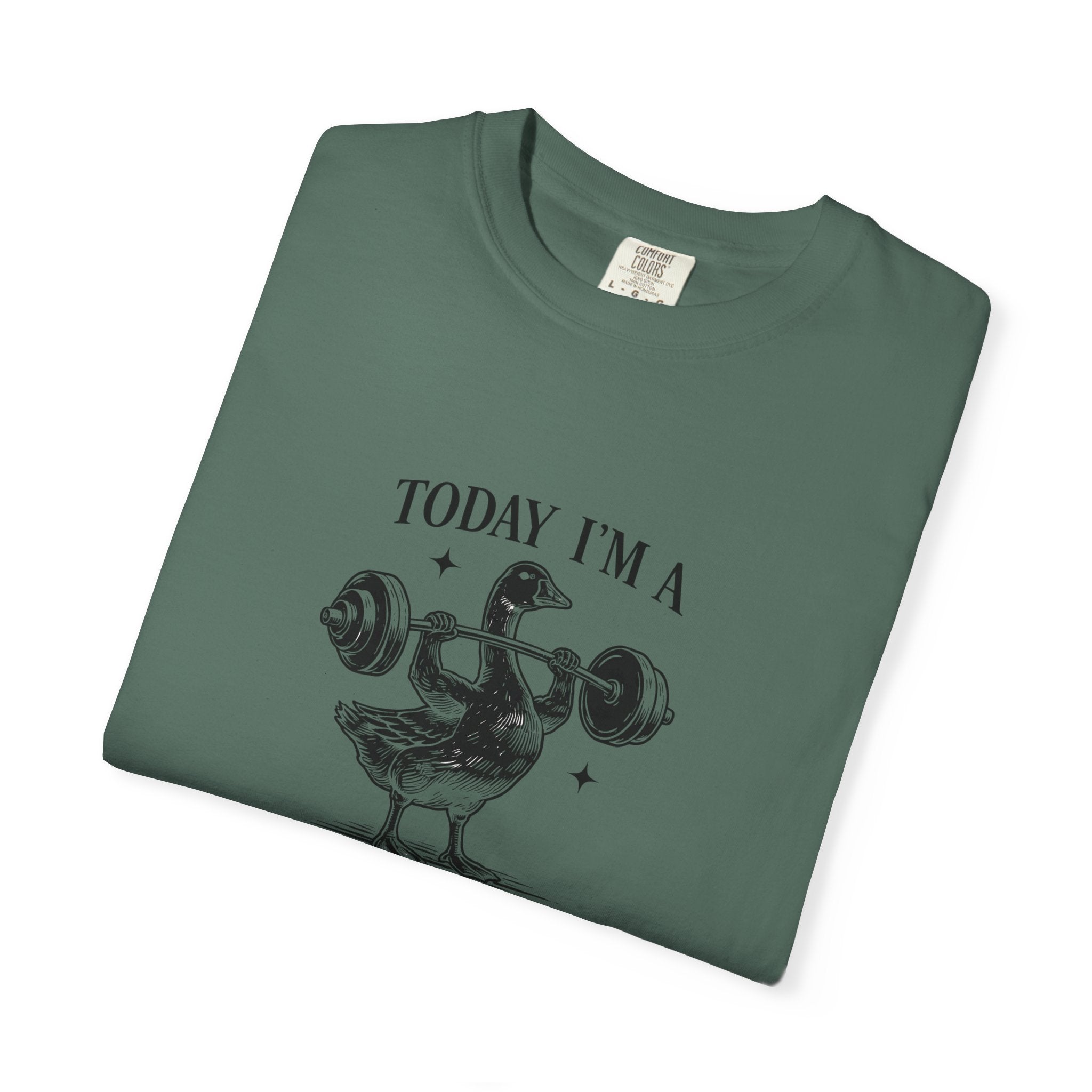 Today Im A Serious Goose Shirt, Funny Goose Graphic Tee, Sarcastic Animal Shirt, Weightlifting Goose T-Shirt, Comfort Colors Unisex Tee