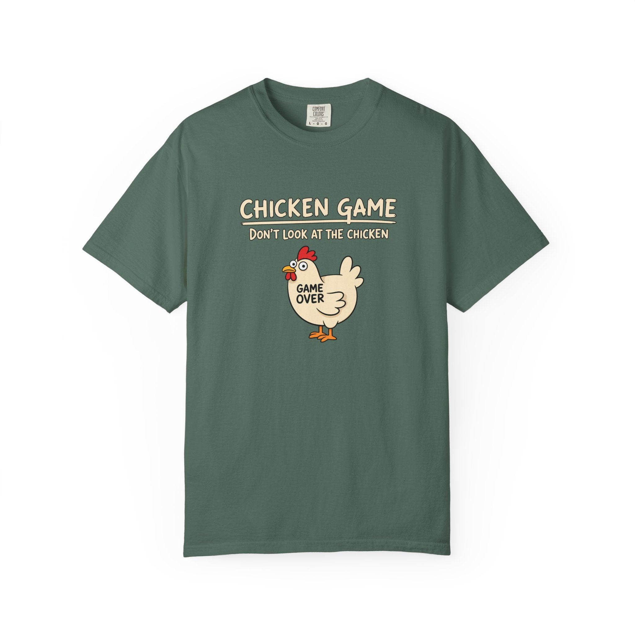 Chicken Game Shirt, Funny Game Night Shirt, Don't Look at the Chicken Tee, Game Over Chicken Shirt, Funny Party Shirt, Comfort Colors Tee