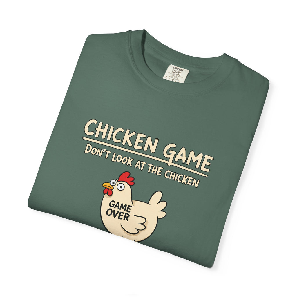 Chicken Game Shirt, Funny Game Night Shirt, Don't Look at the Chicken Tee, Game Over Chicken Shirt, Funny Party Shirt, Comfort Colors Tee