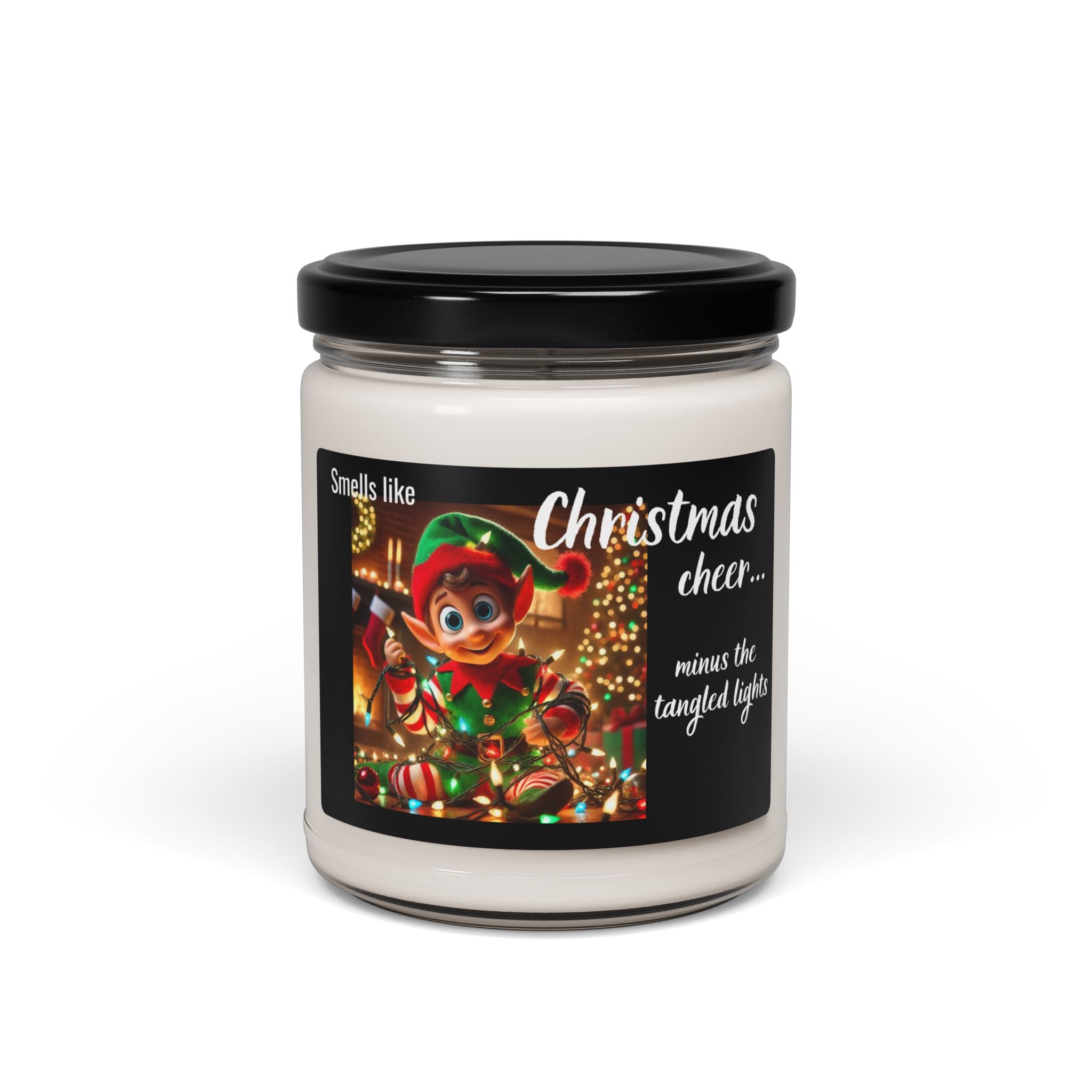 Tangled Elf with Holiday Cheer Christmas Scented Soy Candle, 9oz