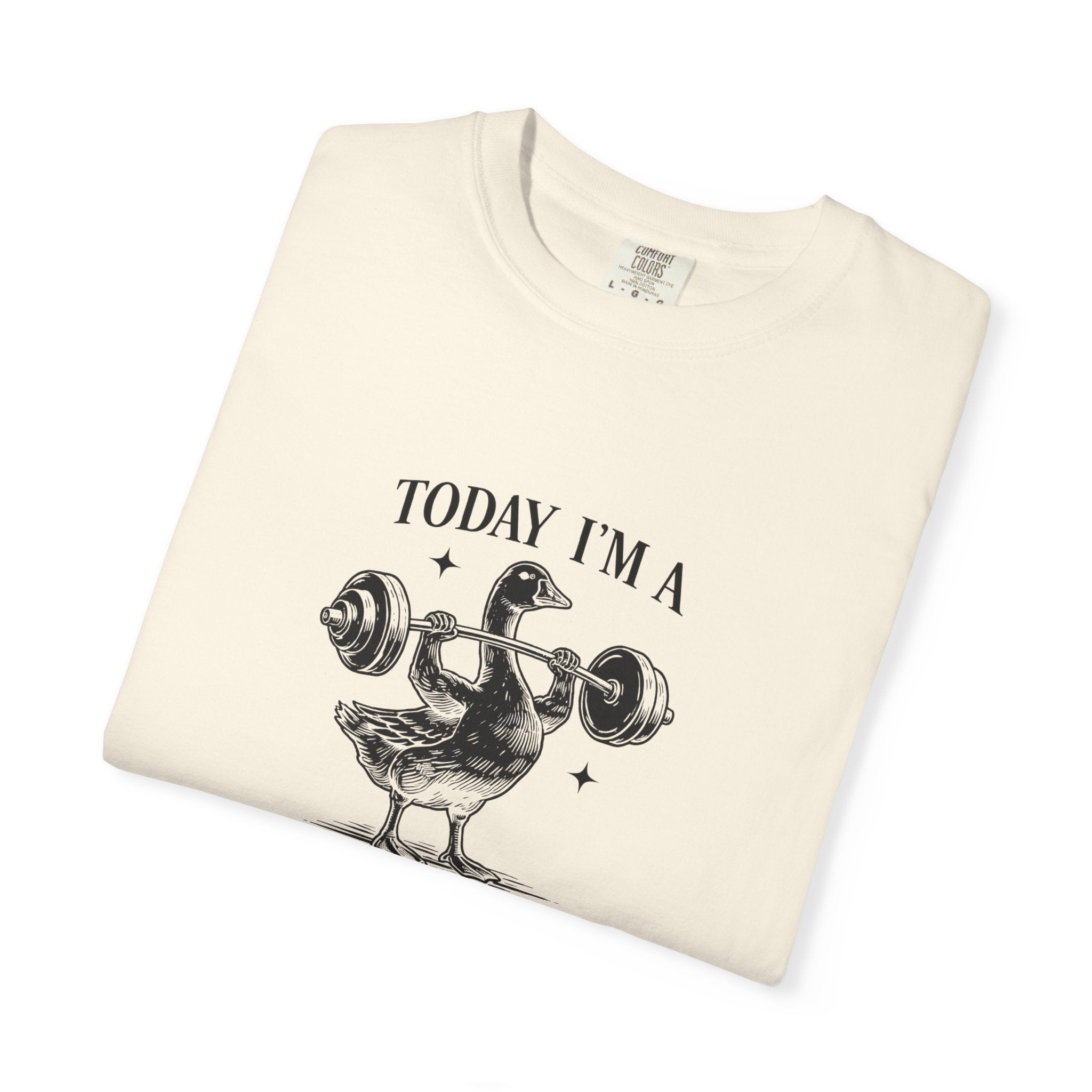 Today Im A Serious Goose Shirt, Funny Goose Graphic Tee, Sarcastic Animal Shirt, Weightlifting Goose T-Shirt, Comfort Colors Unisex Tee