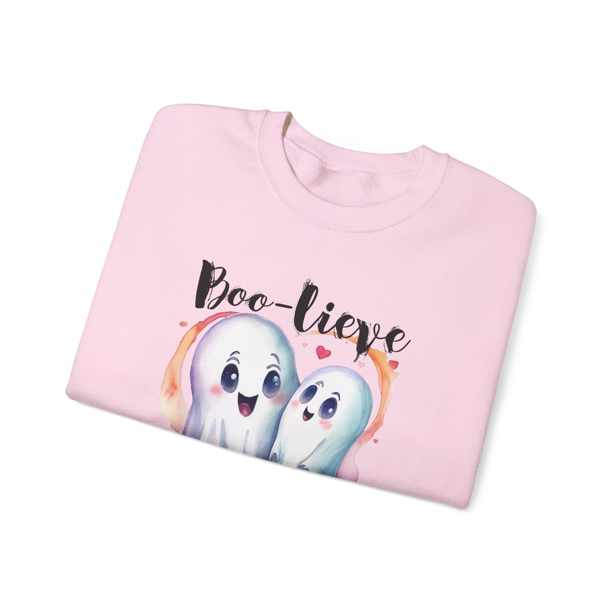 Boo-lieve in Love, Ghost love, Cute Ghosts, Halloween Ghosts in love, cute birthday or halloween gift, watercolor ghosts, Sweatshirt