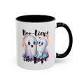 Boo-lieve in Love, Ghost love, Cute Ghosts, Halloween Ghosts in love, cute birthday or halloween gift, watercolor ghosts, Coffee Mug (11oz)