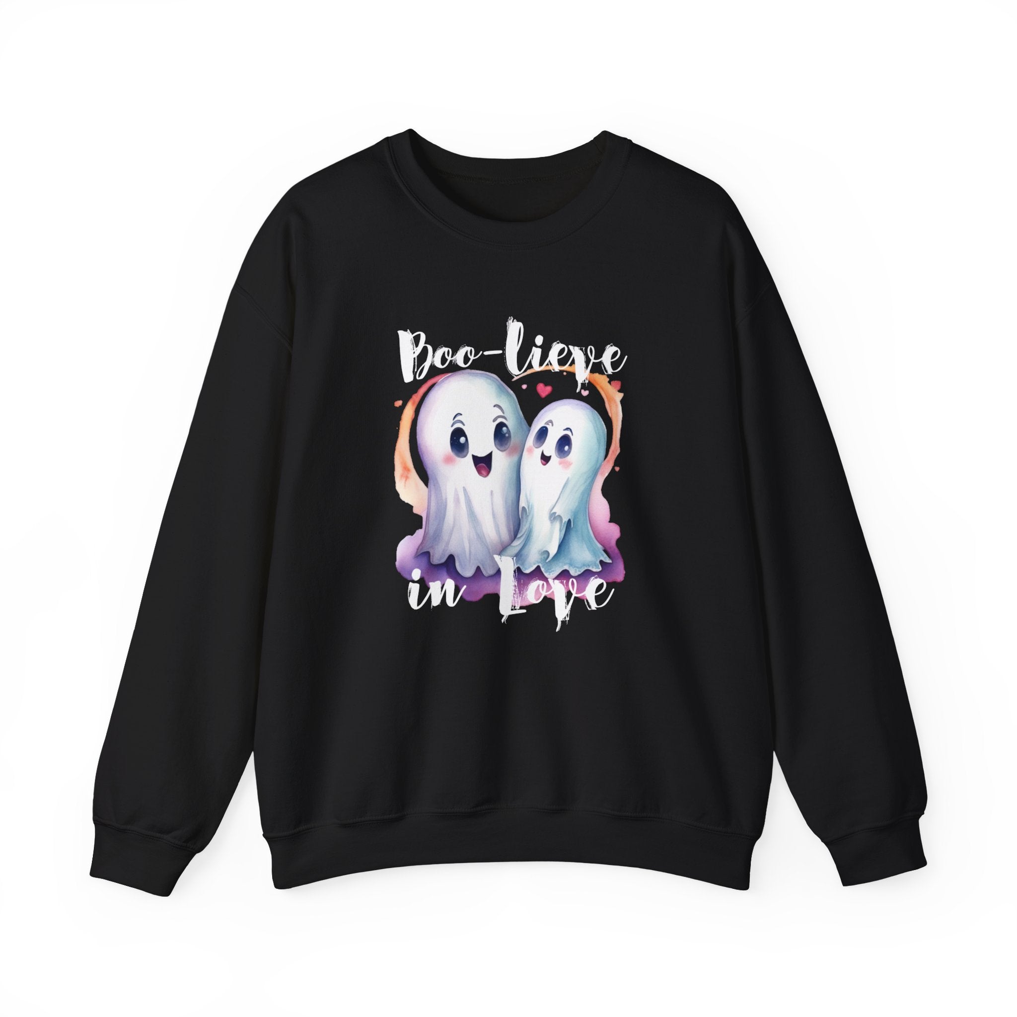 Boo-lieve in Love, Ghost love, Cute Ghosts, Halloween Ghosts in love, cute birthday or halloween gift, watercolor ghosts, Sweatshirt