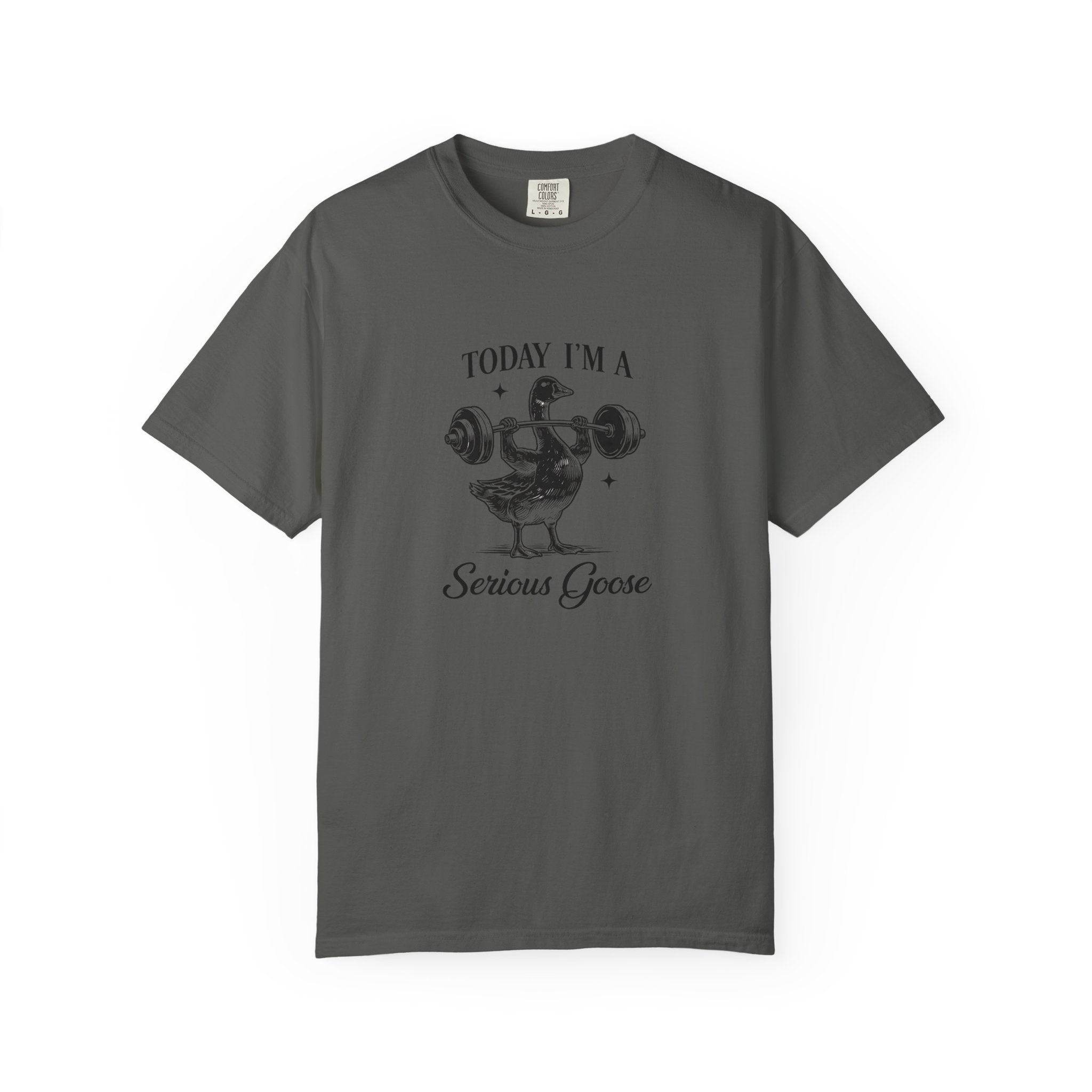 Today Im A Serious Goose Shirt, Funny Goose Graphic Tee, Sarcastic Animal Shirt, Weightlifting Goose T-Shirt, Comfort Colors Unisex Tee
