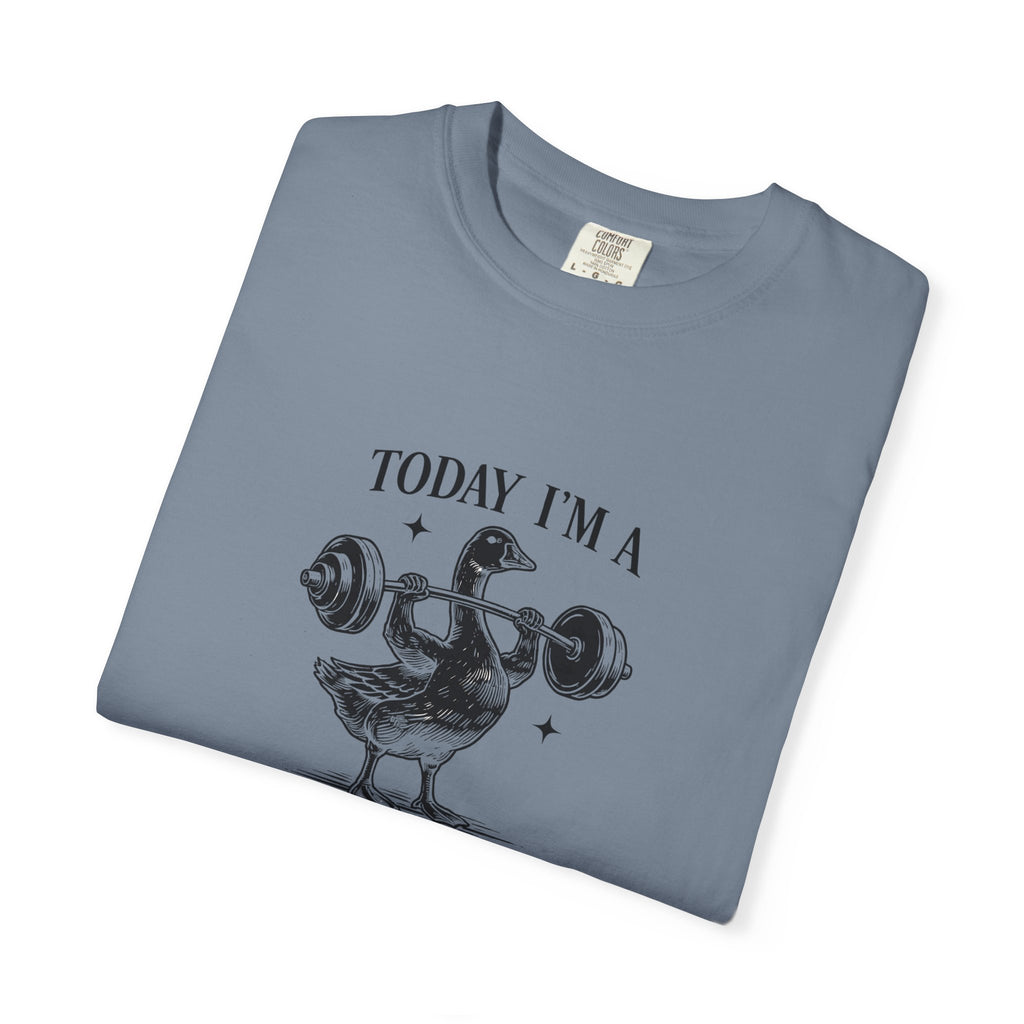 Today Im A Serious Goose Shirt, Funny Goose Graphic Tee, Sarcastic Animal Shirt, Weightlifting Goose T-Shirt, Comfort Colors Unisex Tee