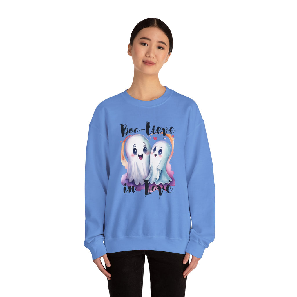 Boo-lieve in Love, Ghost love, Cute Ghosts, Halloween Ghosts in love, cute birthday or halloween gift, watercolor ghosts, Sweatshirt