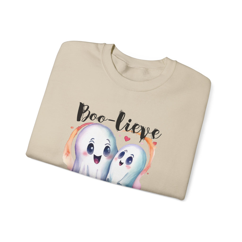 Boo-lieve in Love, Ghost love, Cute Ghosts, Halloween Ghosts in love, cute birthday or halloween gift, watercolor ghosts, Sweatshirt