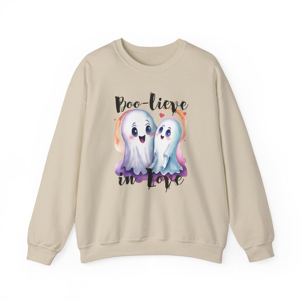 Boo-lieve in Love, Ghost love, Cute Ghosts, Halloween Ghosts in love, cute birthday or halloween gift, watercolor ghosts, Sweatshirt