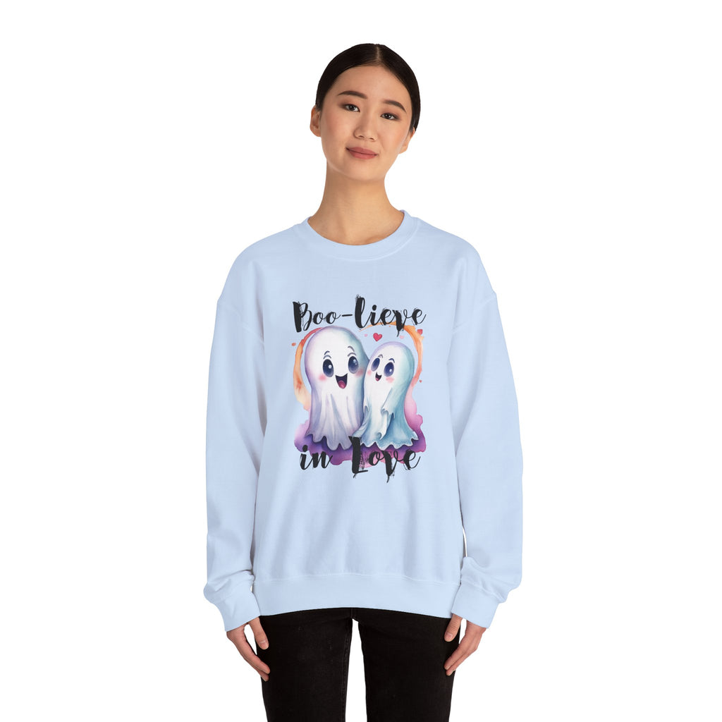 Boo-lieve in Love, Ghost love, Cute Ghosts, Halloween Ghosts in love, cute birthday or halloween gift, watercolor ghosts, Sweatshirt