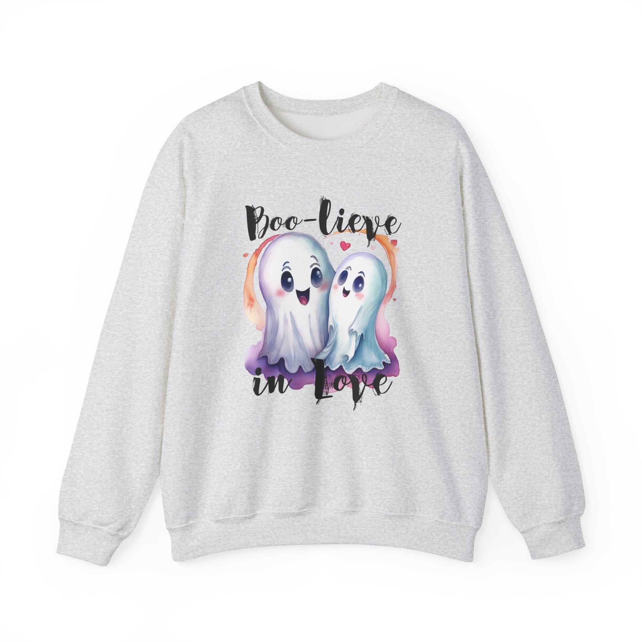Boo-lieve in Love, Ghost love, Cute Ghosts, Halloween Ghosts in love, cute birthday or halloween gift, watercolor ghosts, Sweatshirt