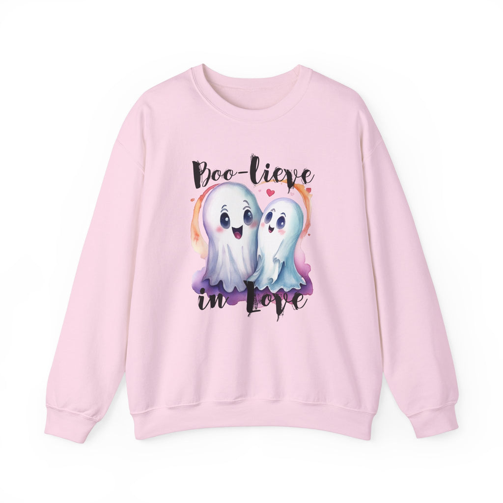 Boo-lieve in Love, Ghost love, Cute Ghosts, Halloween Ghosts in love, cute birthday or halloween gift, watercolor ghosts, Sweatshirt