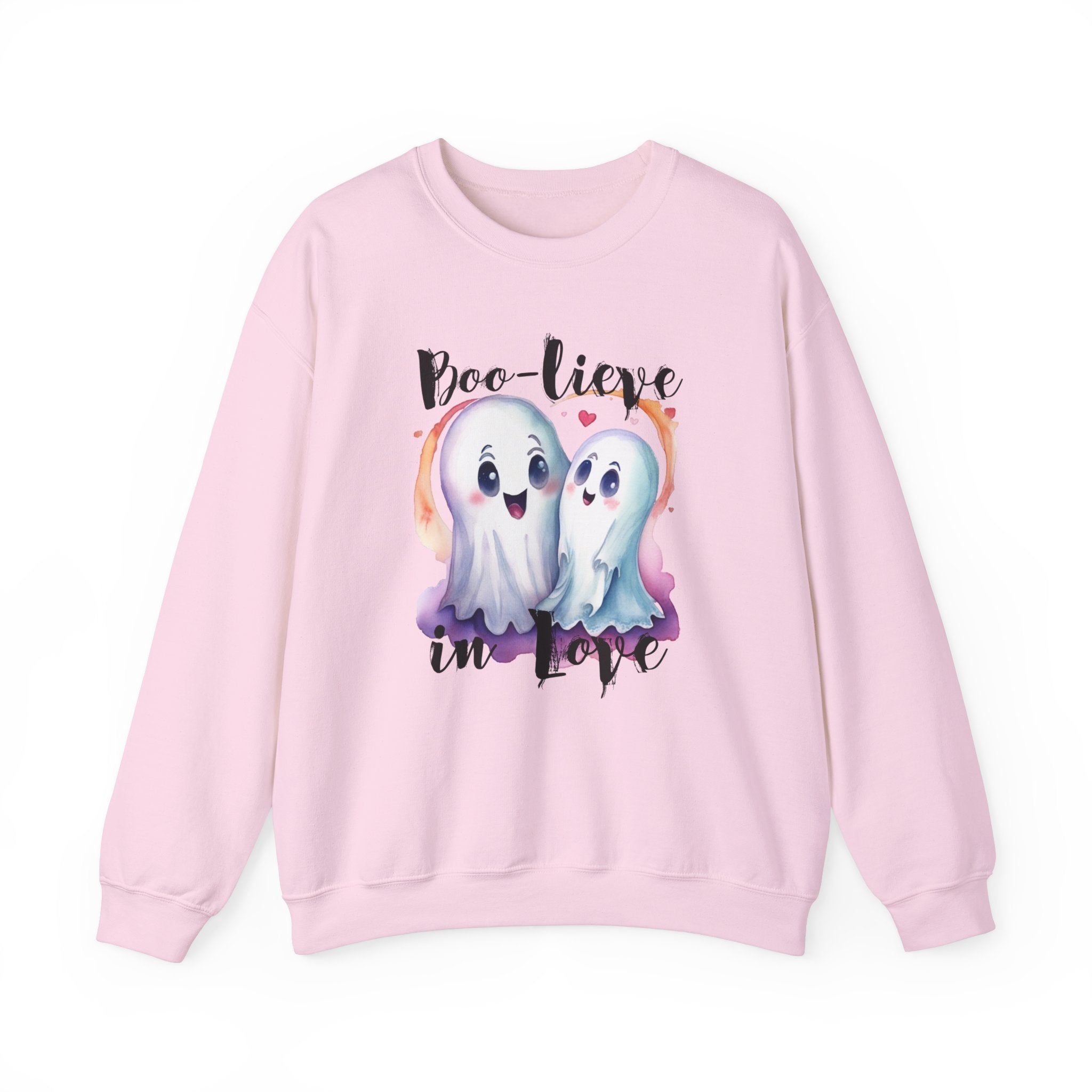 Boo-lieve in Love, Ghost love, Cute Ghosts, Halloween Ghosts in love, cute birthday or halloween gift, watercolor ghosts, Sweatshirt