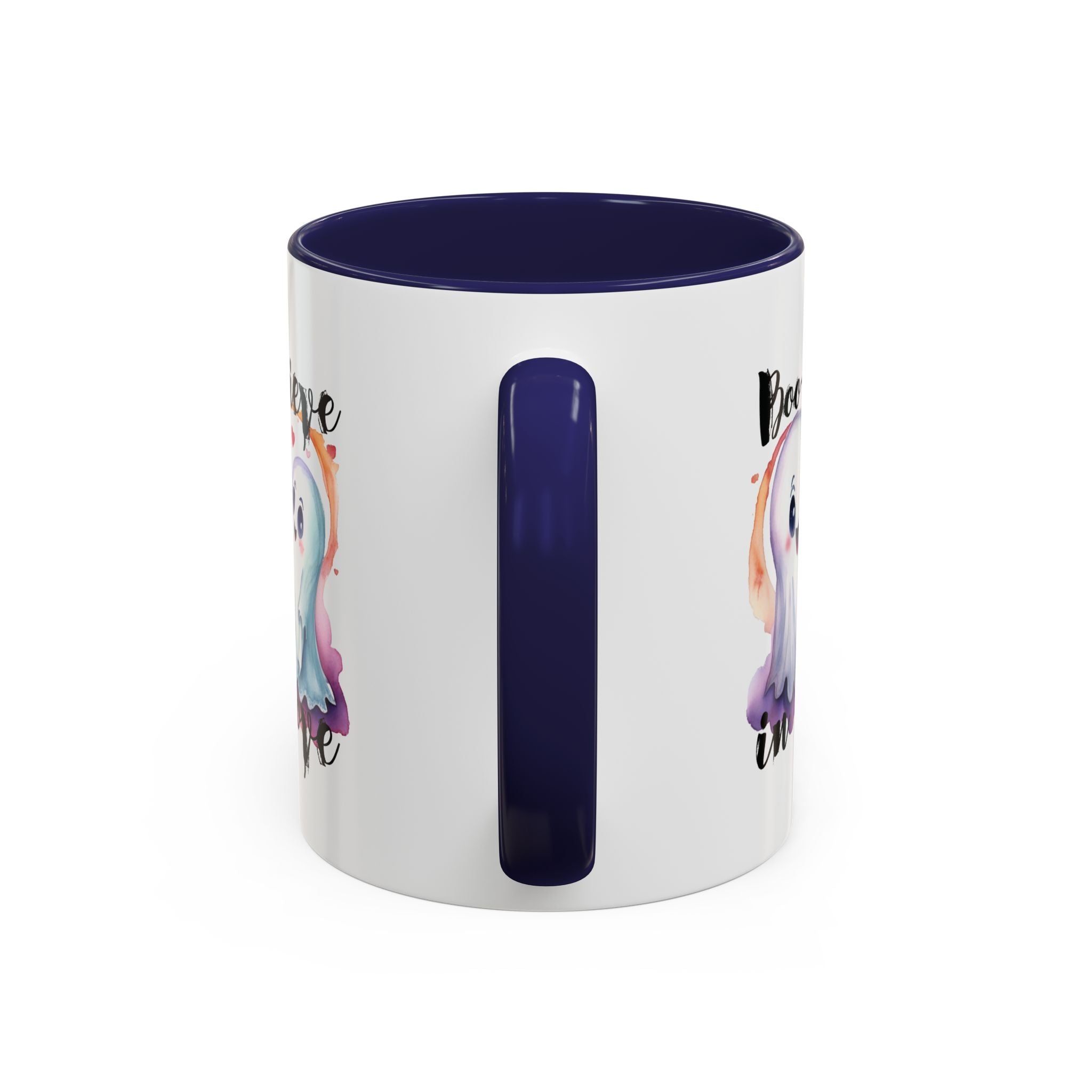 Boo-lieve in Love, Ghost love, Cute Ghosts, Halloween Ghosts in love, cute birthday or halloween gift, watercolor ghosts, Coffee Mug (11oz)